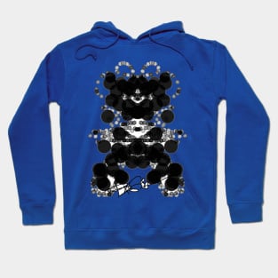 Black Bubbles Dog by RegiaArt Hoodie